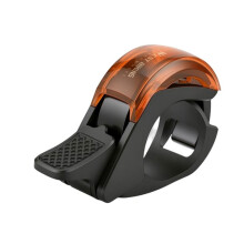 WEST BIKING Cloche de Vélo Cachée en Alliage D'Aluminium, Klaxon de Vélo, Son Clair et Fort, Cloche de Guidon 22,2-31,8 mm, Noire et Orange