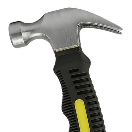 Small Portable Sheep Horn Hammer - Woodworking Lifting and Pulling Tool Orange-Red 2