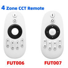 Controlador de Tira LED con Control Remoto Táctil RF Inalámbrico de Rueda/Botón Rotativo de 4 Zonas 2.4GHz FUT006