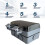 IP66 Waterproof Outdoor Wall Power Socket Box Double Switched with Protective Cover US Plug 2