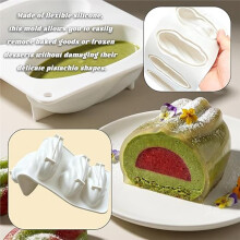 4-Cavity Silicone Pistachio Mold - Food Grade Baking Tray for Chocolate, Mousse Cake & DIY Dessert Black