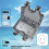 IP66 Waterproof Outdoor Wall Power Socket Box Double Switched with Protective Cover US Plug 3