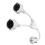 Protective Contact Extension Cord, AC Y Plastic Cable Short Cable with 2 Outlets, Socket IP20 with Dual Plugs EU Plug 3