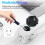 EU Plug Socket Power Strip Outlet Wall Socket Power Socket Aapter Electrical Outlet 2M 5