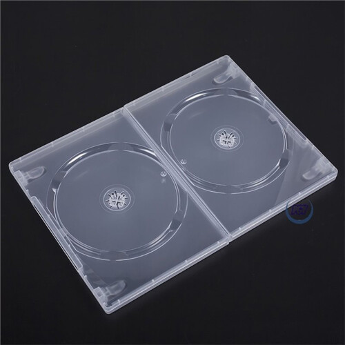 12 Pcs Transparent CD DVD Storage Box 14mm Double Disc Holder Fit for Ps4 Game Portable Shockproof Protective Case 2
