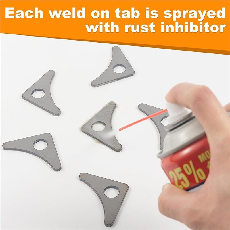 Weld Gusset, Acid-Cleaned Steel Weld Tabs 1.85