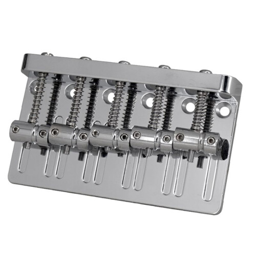 5 String Verdikte Bas Zadel Brug Pull String Plaat voor 5 String Elektrische Bas Gitaar Accessoires Zilver
