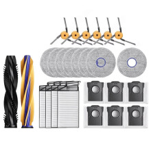 25PCS para X60 Max Ultra / X60 Ultra Aspiradora Reemplazo de Cepillo Lateral Principal Filtro Paño de Mopa Bolsa de Polvo Piezas