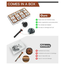 92PCS Universal TV Mounting Hardware Screw Kit Set with Box-M4 M5 M6 M8 TV Mount Replacement Screws for Most TV/Monitor