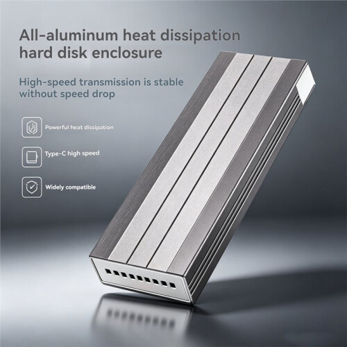 M2 SSD Case  to USB3.1 SSD Enclosure Adapter USB 3.2 Gen2 USB C External Enclosure for PC 1