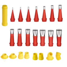 23PCS Stainless Steel Caulk Nozzle Applicator Caulking Nozzle Sealant Tool Set for Kitchen Bathroom Sink Joint