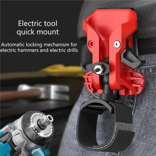 Portable Self-Locking Power Tool Holster: Quick Release Belt Clip with Double Lock System 2