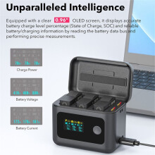 Battery Charger for MISSION 1/1 PRO, Fast Charging Case with LCD Display, Intelligent Way Charger Hub Accessories