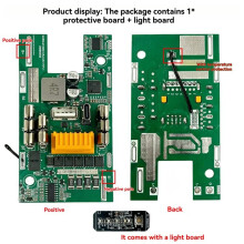 Carte de Protection avec Indicateur LED pour Outil Électrique pour BL1850 Charge Rapide Type-C à 2 Voies et Banque D'Alimentation USB