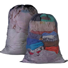 2 Pack Large Mesh Laundry Bag, 2736inch Black Laundry Hamper Liner, Heavy Duty