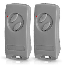 Set van 2 garagedeurafstandsbedieningen van 433 MHz, compatibel met EcoStar RSE2-433, RSC2-433 en RSZ1-433.