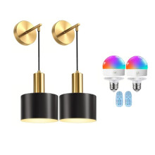 2PCS Lampes Murales Dimmer Nordic pour Chambre à Coucher Lampes Murales LED en Fer pour Éclairage Intérieur Sconces D'Aisle Escalier