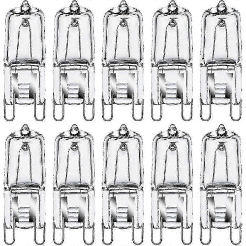 10 Pack G9 35W 230V Halogen Light Bulbs Warm White 2800K