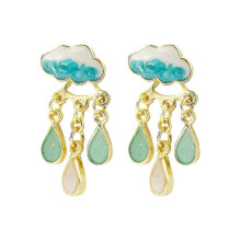 Rainy Day Cloud Earrings Water Drop Design Cute Fashion Jewelry