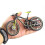 Metallmodell eines Finger-Mountainbikes im Maßstab 1:10, grün 1