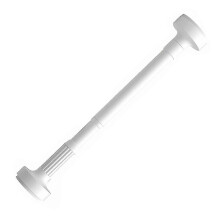 Barre de rideau de douche à tension réglable, sans perçage, à ressort, extensible, pour armoire