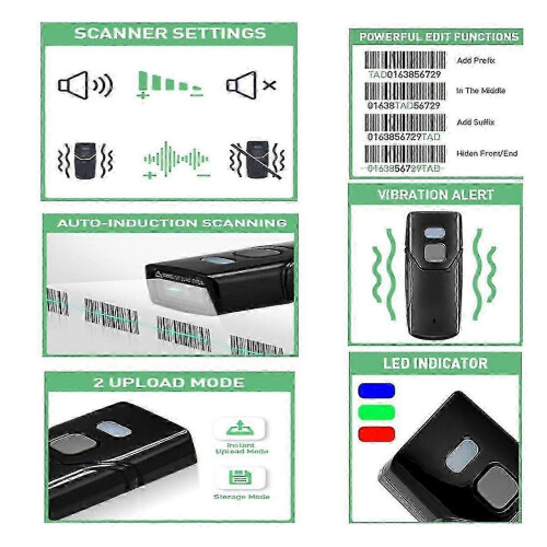 Draagbare M3 2.4G draadloze barcodescanner 1D 2D QR-code schermlezer compatibel met PDF4 1