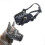 Black Adjustable Leather Muzzle Compatible with German Shepherd Malinois for Biting 1