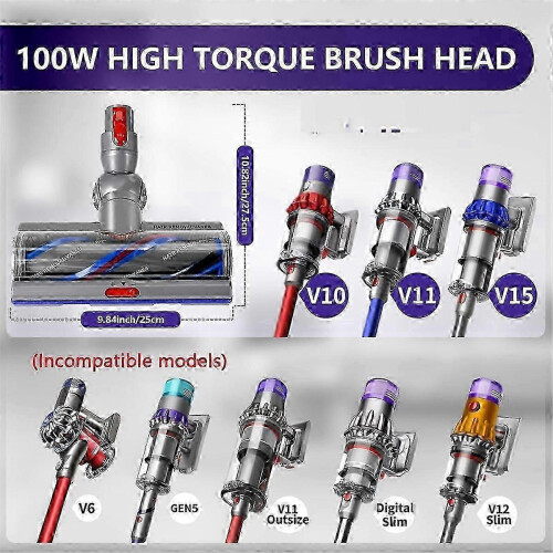 Compatible with V10 V11 V15 Cordless Vacuum High Torque Head, Replace Part No.970100 1