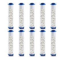 Ersatzkartusche für Duschfilter, Calcium-Sulfid-Entchlorierungsfilter 10er-Pack, Chlorentfernung Wasserreiniger