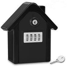 Caja fuerte para llaves de pared con código digital y llaves de emergencia, caja fuerte grande para llaves de exterior para