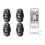8 Colors 4PCS Wireless LED Strobe Lights USB Waterproof with Remote Control 1