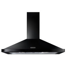 Rangemaster 90cm Chimney Cooker Hood - Black & Chrome RHDC90BLC