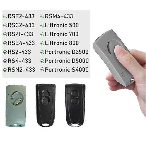 2pack 433MHz Garage Door Remote Control Compatible with EcoStar RSE2-433 RSC2-433 RSZ1-433 2