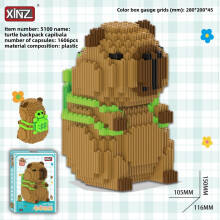 (Style 4)Kit Creativo de Bloques de Construcción de Plástico Capibara Juguete para Niños y Adolescentes Regalo