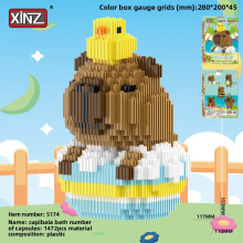 (Style 16)Kit Creativo de Bloques de Construcción de Plástico Capibara Juguete para Niños y Adolescentes Regalo