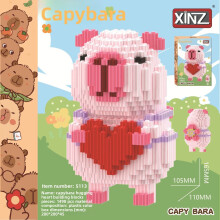 (Style 9)Kit Creativo de Bloques de Construcción de Plástico Capibara Juguete para Niños y Adolescentes Regalo