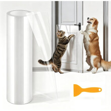Türschutz Vor Kratzern Von Hunden - Transparenter Kratzschutz für Türen und Möbel für Hunde und Katzen (118"X8.3")