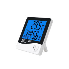 Digitales Thermometer Hygrometer mit Hintergrundbeleuchtung Kalender Desktop Wandmontage Innenraum Temperatur Feuchtigkeit Monitor Messgerät