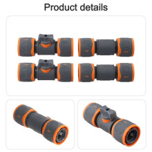 4pcs Connecteur Rapide Double Extrémité avec Robinet D'Arrêt - Adaptateur Universel de Tuyau de Jardin pour Pulvérisateurs et Arrosage