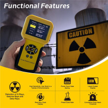 Geiger Counter Nuclear Radiation Detector with Alarming for X-Ray and Gamma Radiation Detection