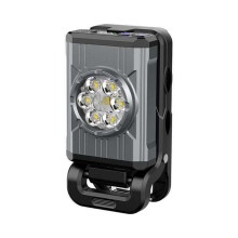 Luz de Trabajo Multifuncional Lámpara de Inspección Recargable Linterna COB Portátil con Pantalla Digital RGB Lámpara de Trabajo USB