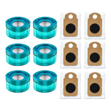 6pcs Filtre + 6pcs Sac à Poussière Compatible pour V10 Konical / Accessoires de Remplacement pour Aspirateur pour V10 Optic