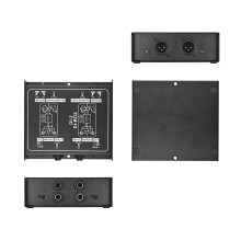DI-2 Audio Isolator Passive Audio DI Box Audio Noise Canceller Guitar Isolator Resistor Anti-Noise Audio Converter