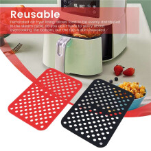 Doublures de Friteuse à Air en Silicone RéUtilisables pour Friteuse à Double Air Foodi DZ201, Accessoires de Friteuse à Air AntiadhéSifs Papier