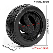 4pcs 1/10 RC Racing Tires Hot Melt Tires 1:10 for TT01 RC Car Upgrade Parts