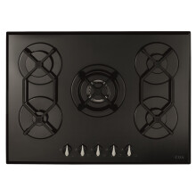 CDA 70cm 5 Burner Gas Hob - Black Glass HVG721BL
