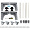 3D Printer Universal Movable Rolling Cart 40-68cm Width Depth with Wheels Leveling Feet for 1
