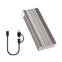 Adaptador de Gabinete para SSD M2 NVMe& de Protocolo Duplo 10Gbps USB 3.2 Gen2 USB C Gabinete Externo para PC B