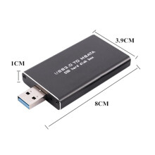 MSATA to USB USB 3.0 to MSATA SSD Enclosure USB3.0 to MSATA Case Hard Disk Adapter M2 SSD External HDD Box HDD Case