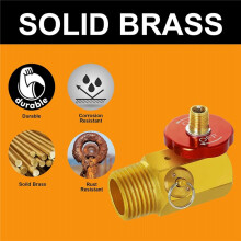 2 Pack Air Tank Manifold with Fill Port, Safety Valve and 1/2 Inch NPT Tank x 1/4 Inch NPT Hose x 1/8 Inch NPT Gauge